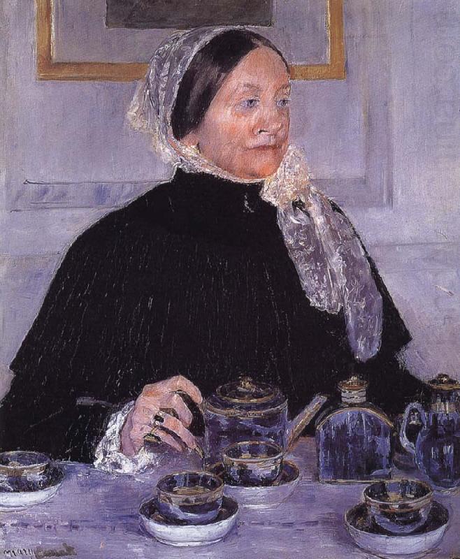 Woman beside tea-table, Mary Cassatt